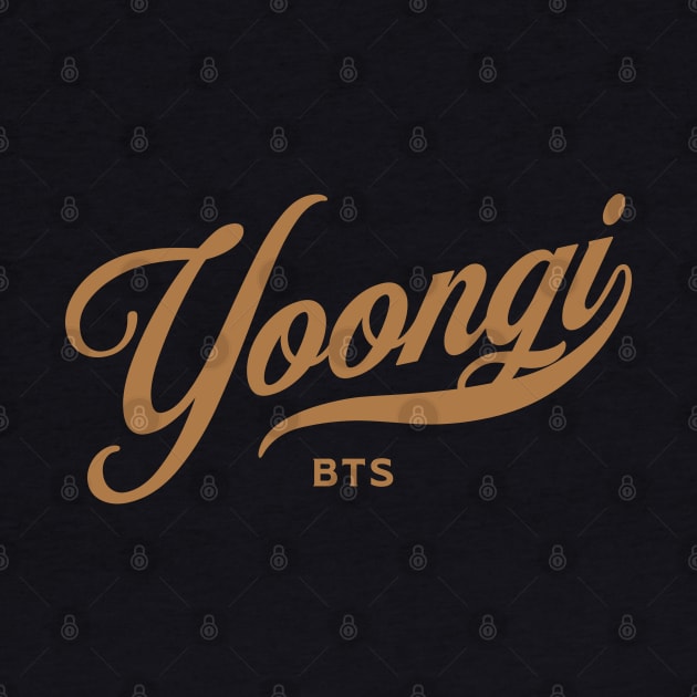 BTS Yoongi Suga name baseball typography Morcaworks by Oricca